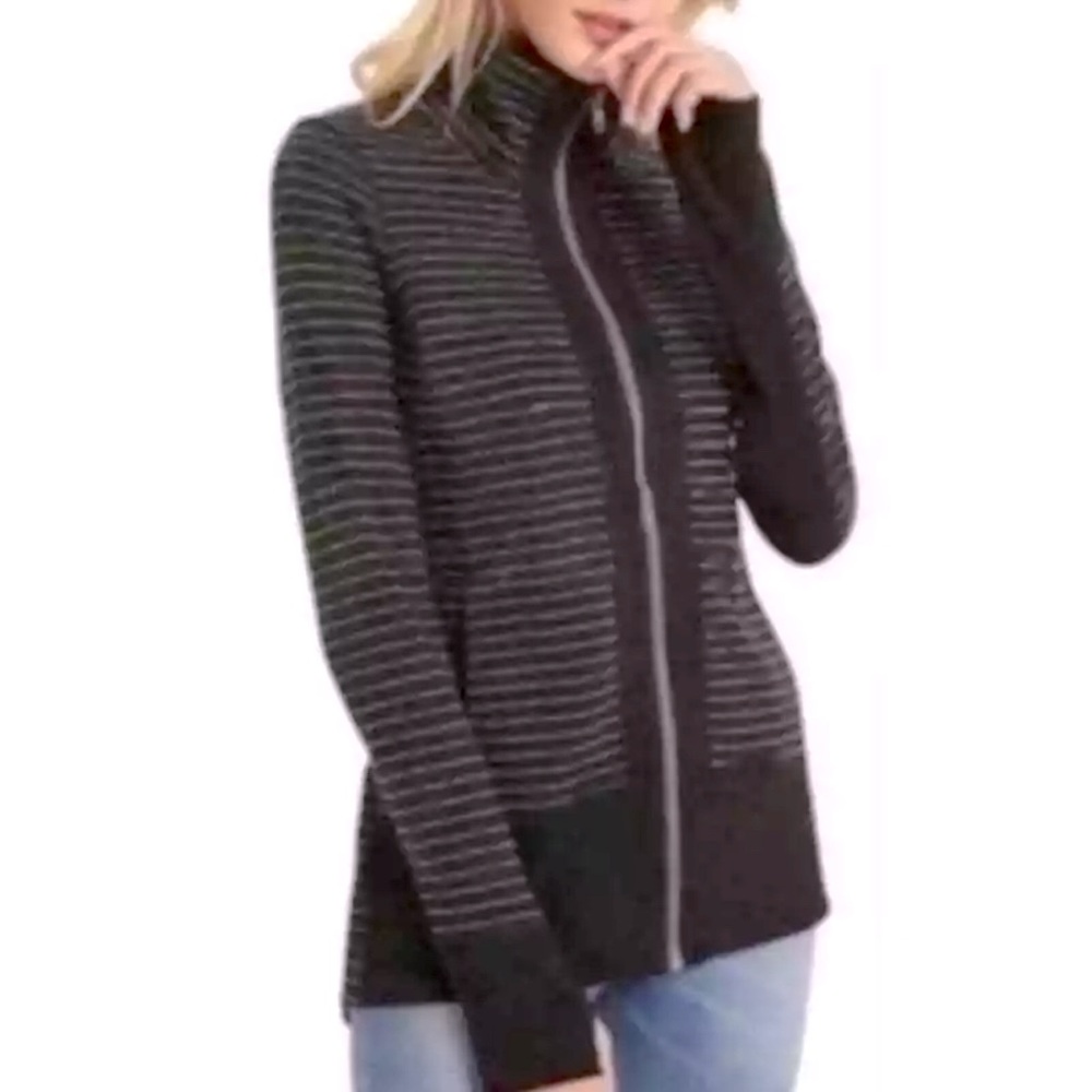 cAbi Modern Sprint Stripe Zip Up Jacket size large